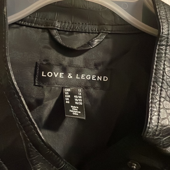 Love and Legend Great Condition Pleather Jacket - Picture 2 of 3